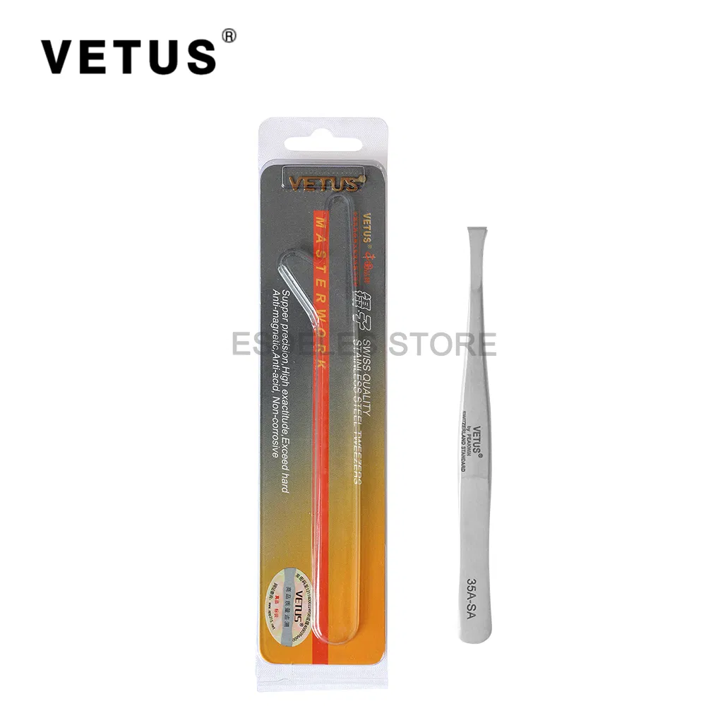35A-SA Eyelash Extension Tweezers Under Private Label with Tube Packing Eyelash Tweezers