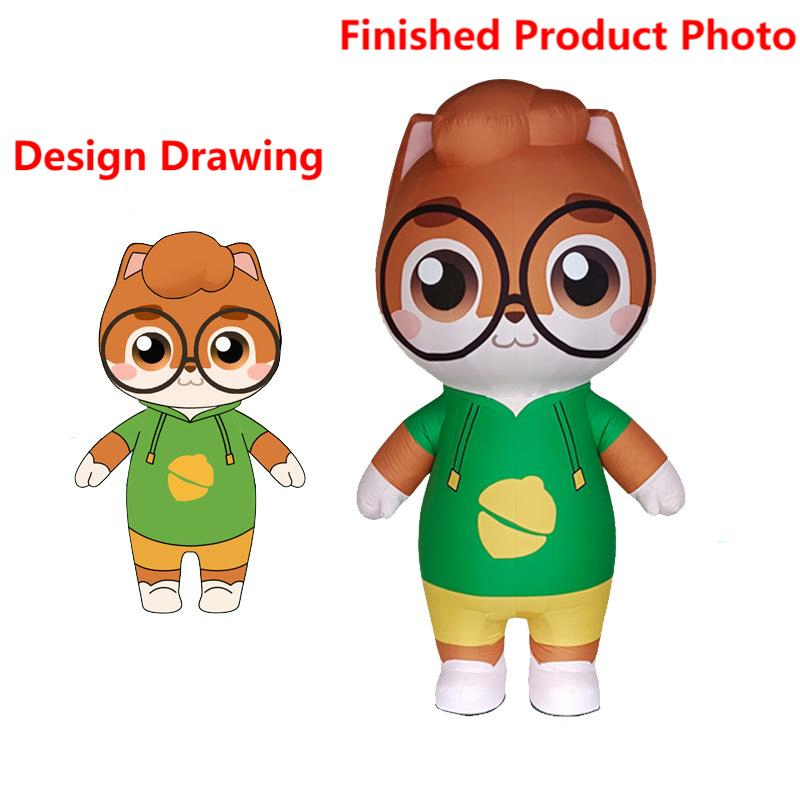 Customization of Advertising Inflatable Cartoon Walking Air Model IP Character Costumes