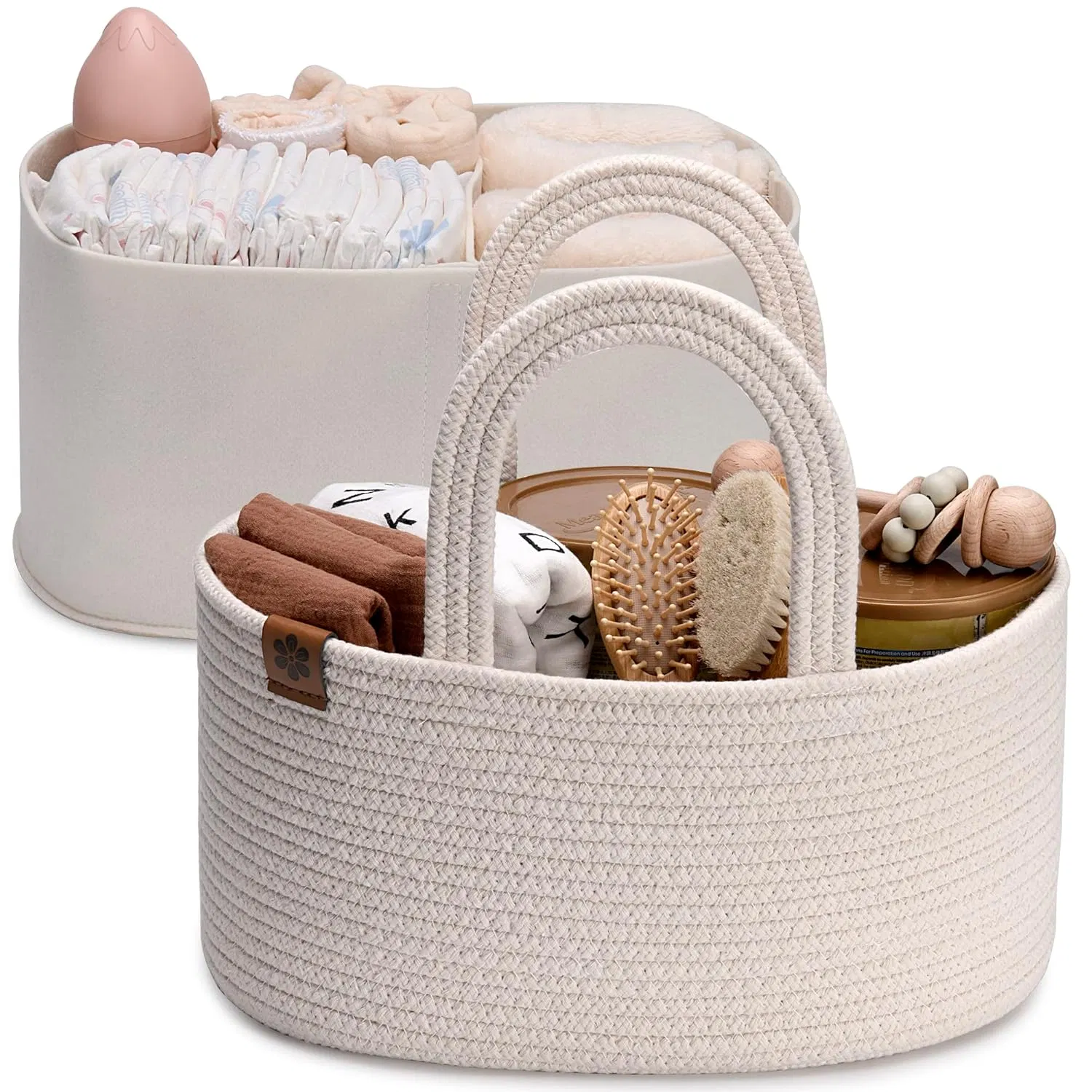 Woven Baby Organizing Blanket Toy Nursery Cotton Rope Storage Basket