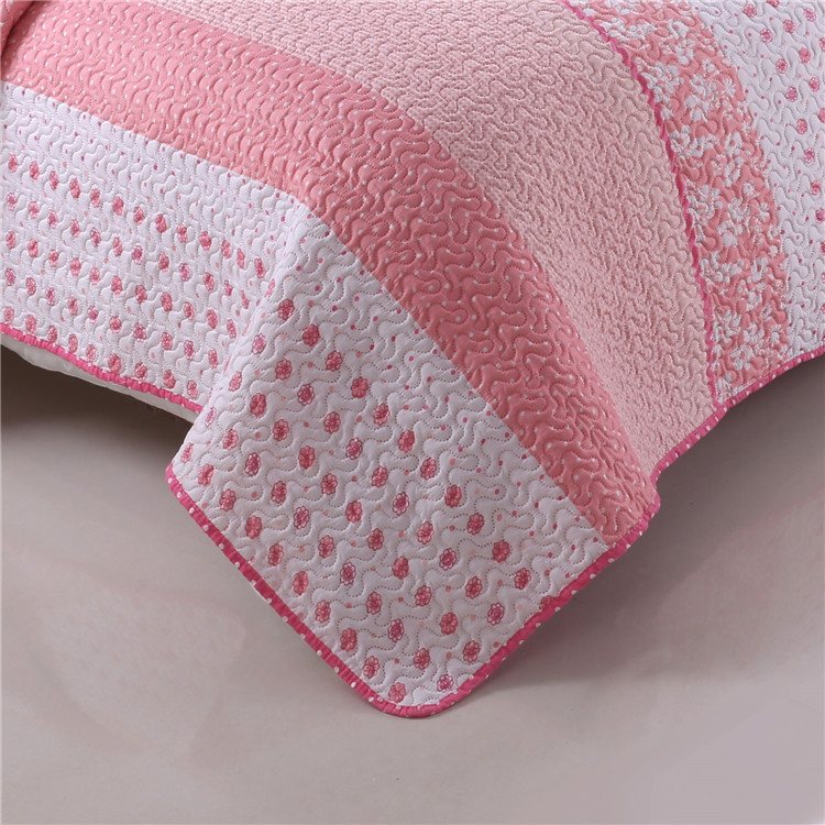 Water Wash Ultrasonic Summer Quilt Coverlet Bedding Set