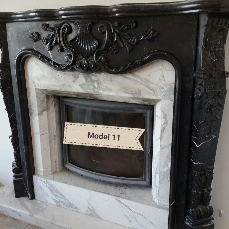 Luxry Black Marble Fireplace for Home Decoration