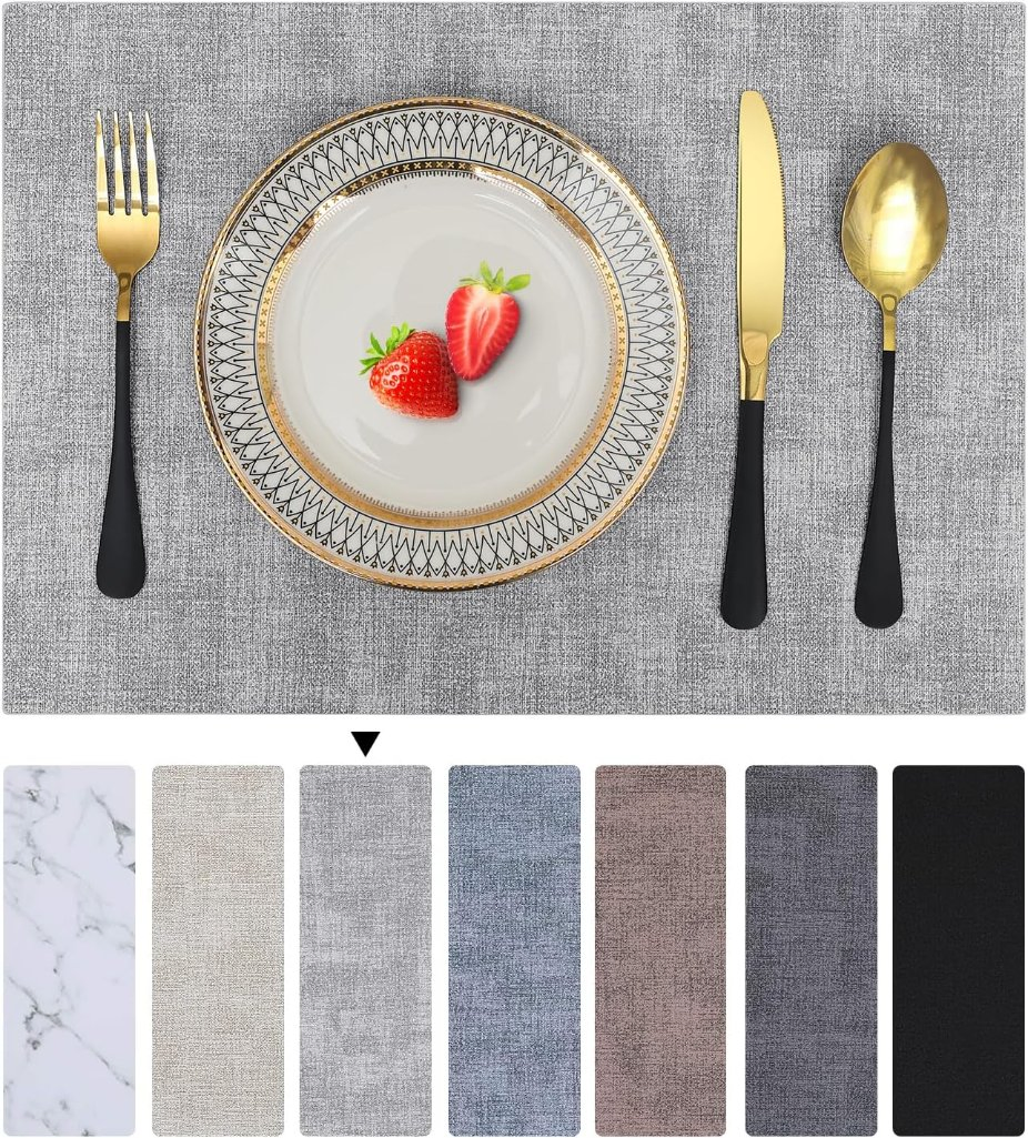 Wipe Clean Double-Sided Washable Beautiful Table Coasters Place Mats