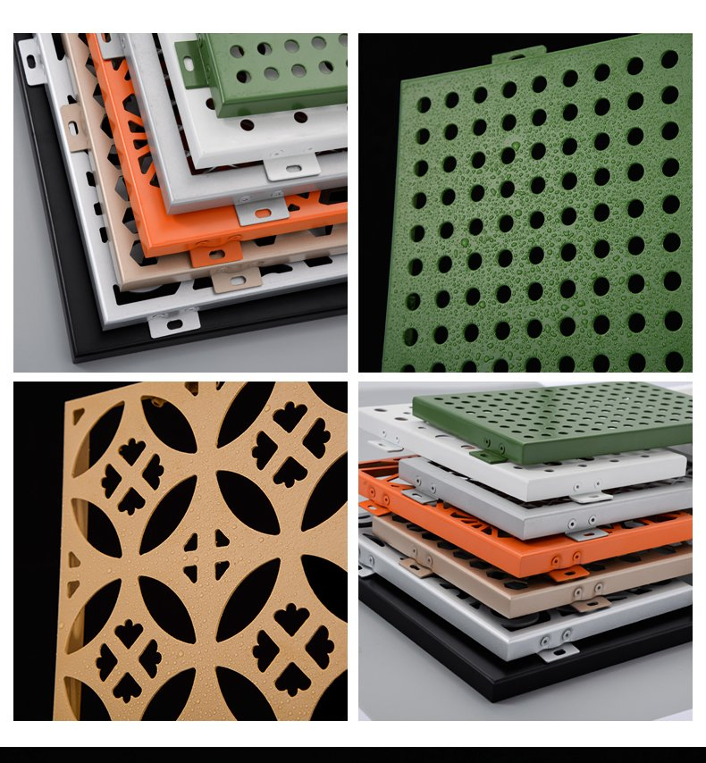 Aluminum Carved Building Material Facade Cladding PVDF Coated Fireproofi Materials Laser Cutting 3D Panel