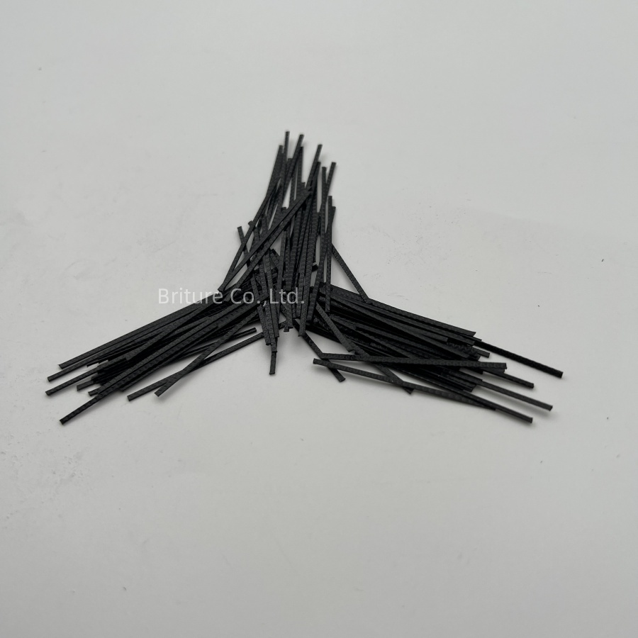 High Performance Construction Material Black PP Macro-Synthetic Embossed Fibre for Reinforced Concrete