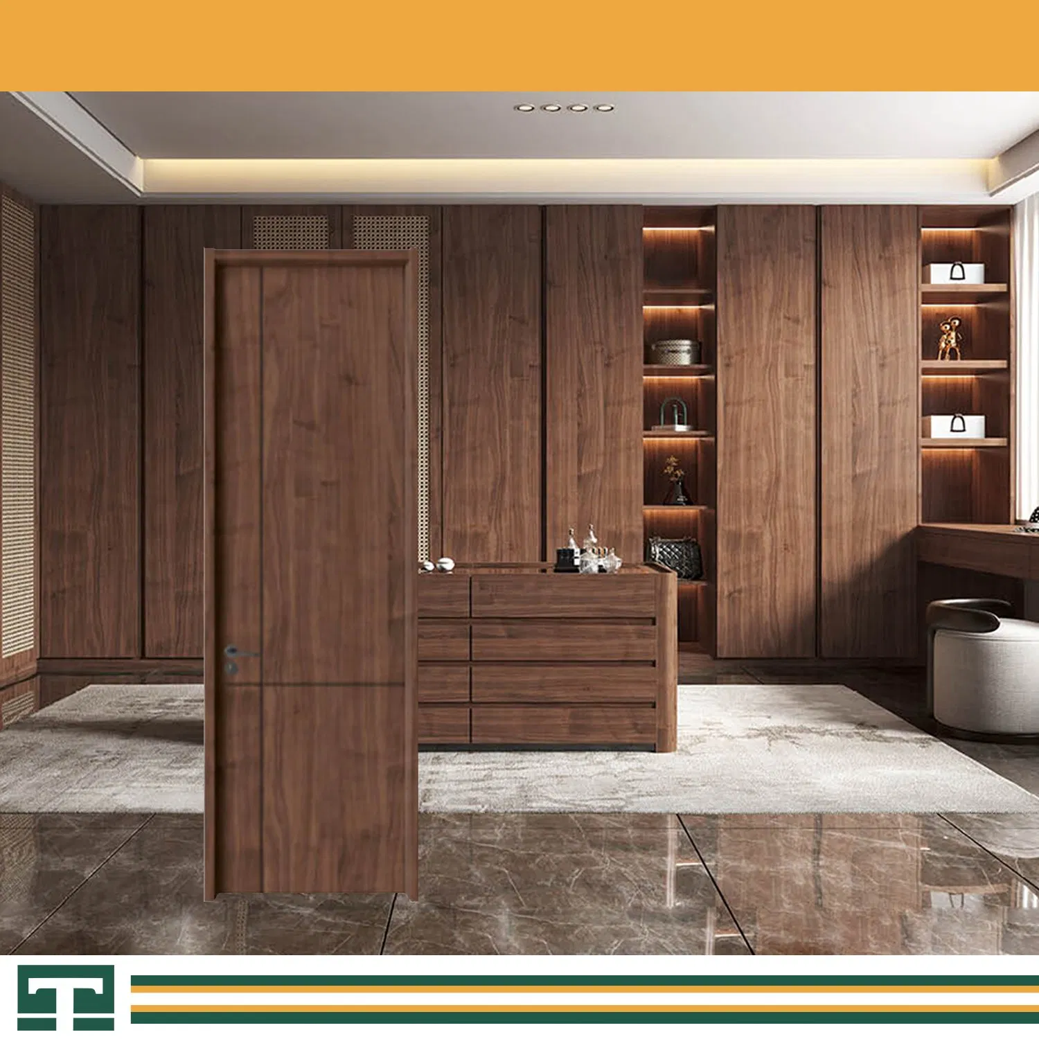 Custom Styles & Colors MDF PVC Wood Security Bedroom Bathroom Solid Fire Rated WPC Plain House HDF Wooden Interior Door