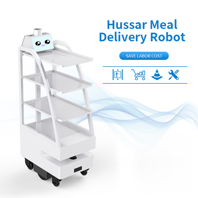 Factory Price Meal Delivery Auto Food Cart Fully Intelligent Control Food Delivery Robot