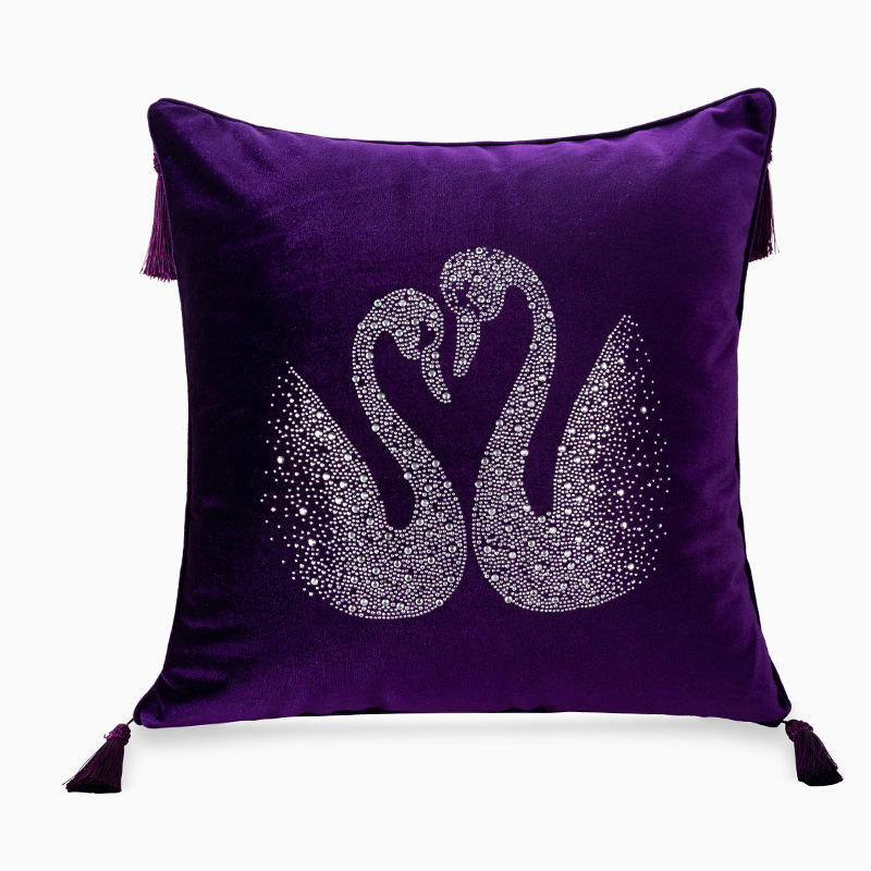 Luxury Velvet Diamond Cushion Cover Birthday Wedding Festival Party Decor Throw Pillow Case
