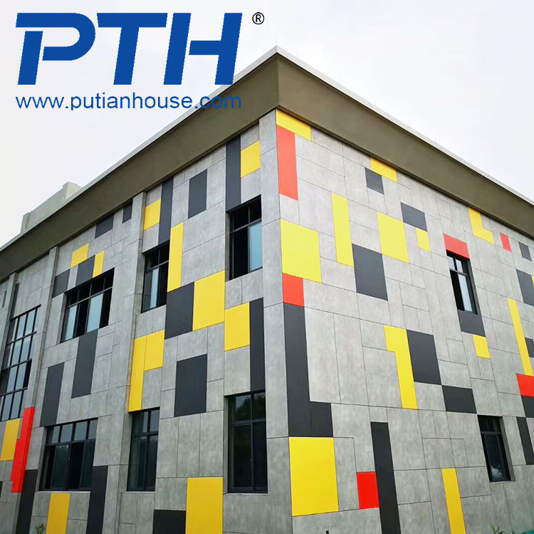 Luxury Prefabricated House of Steel Structure Apartment/Office/Factory with Fiber Cement Wall Cladding