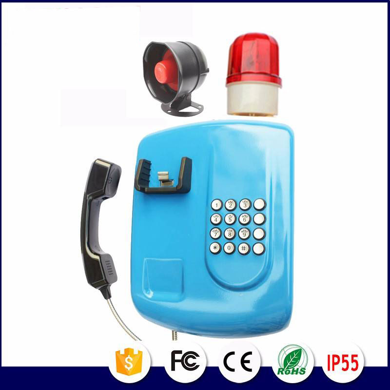 Explosion-Proof Enclosure Telephone Office Landline with Loudspeaker and Alarm Lamp