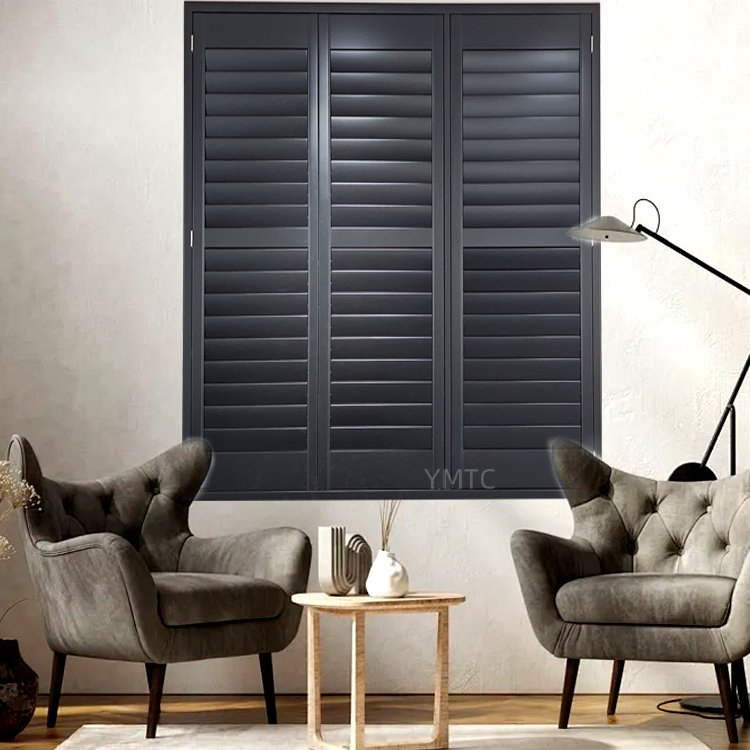 Home Side Open Custom 89mm Louver Plantation Shutter Window Decorative Covering