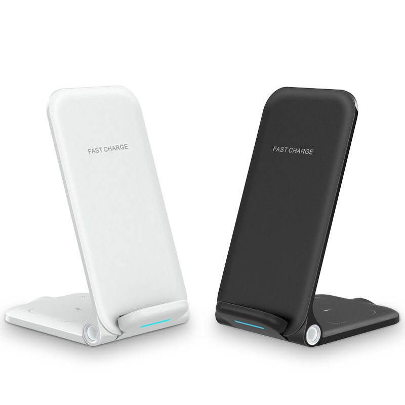 Compact 15W Wireless Phone Charger Stand with Fast Charging