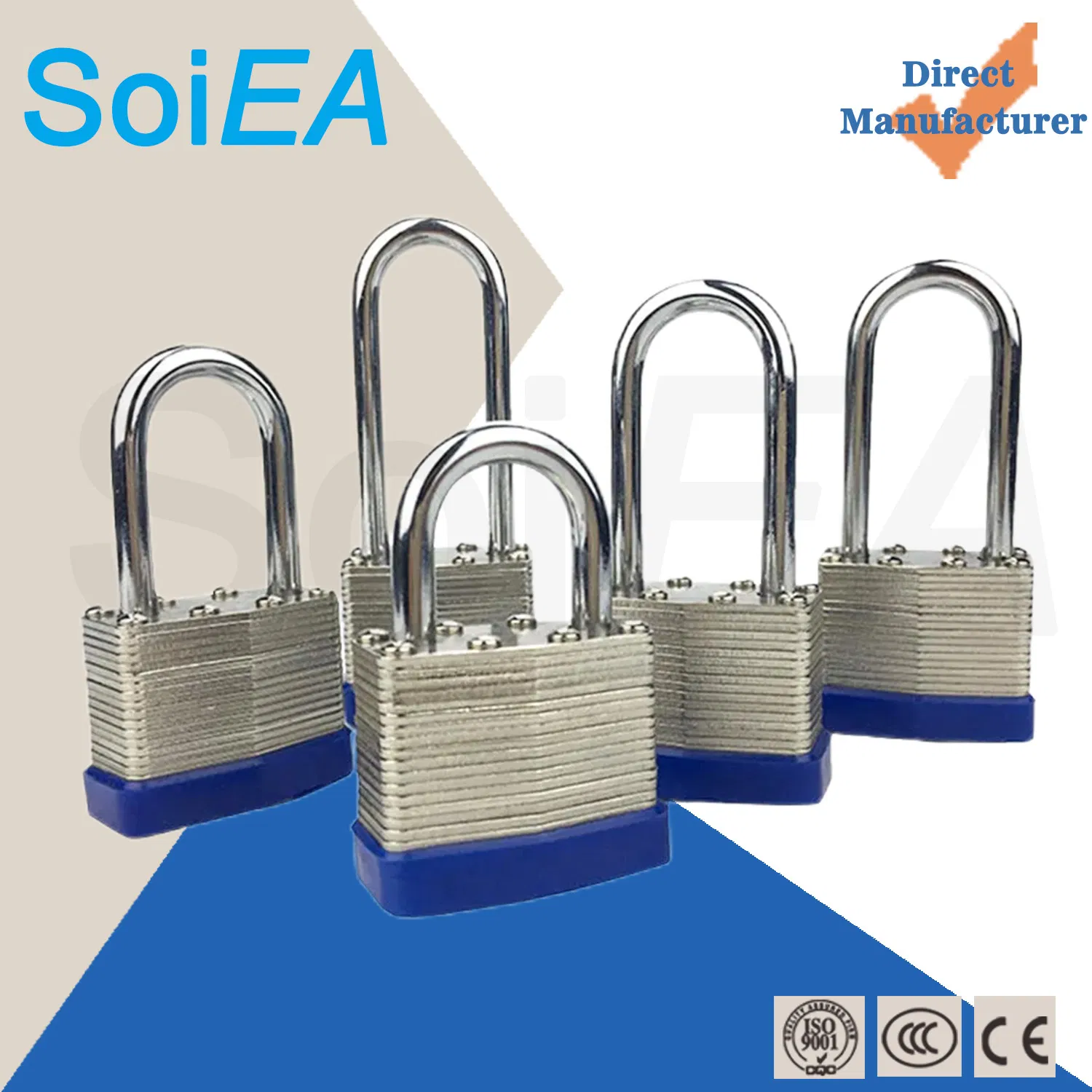 Regular Shackle Padlocks Popular Mille-Feuille Lock High Quality Metal Padlock