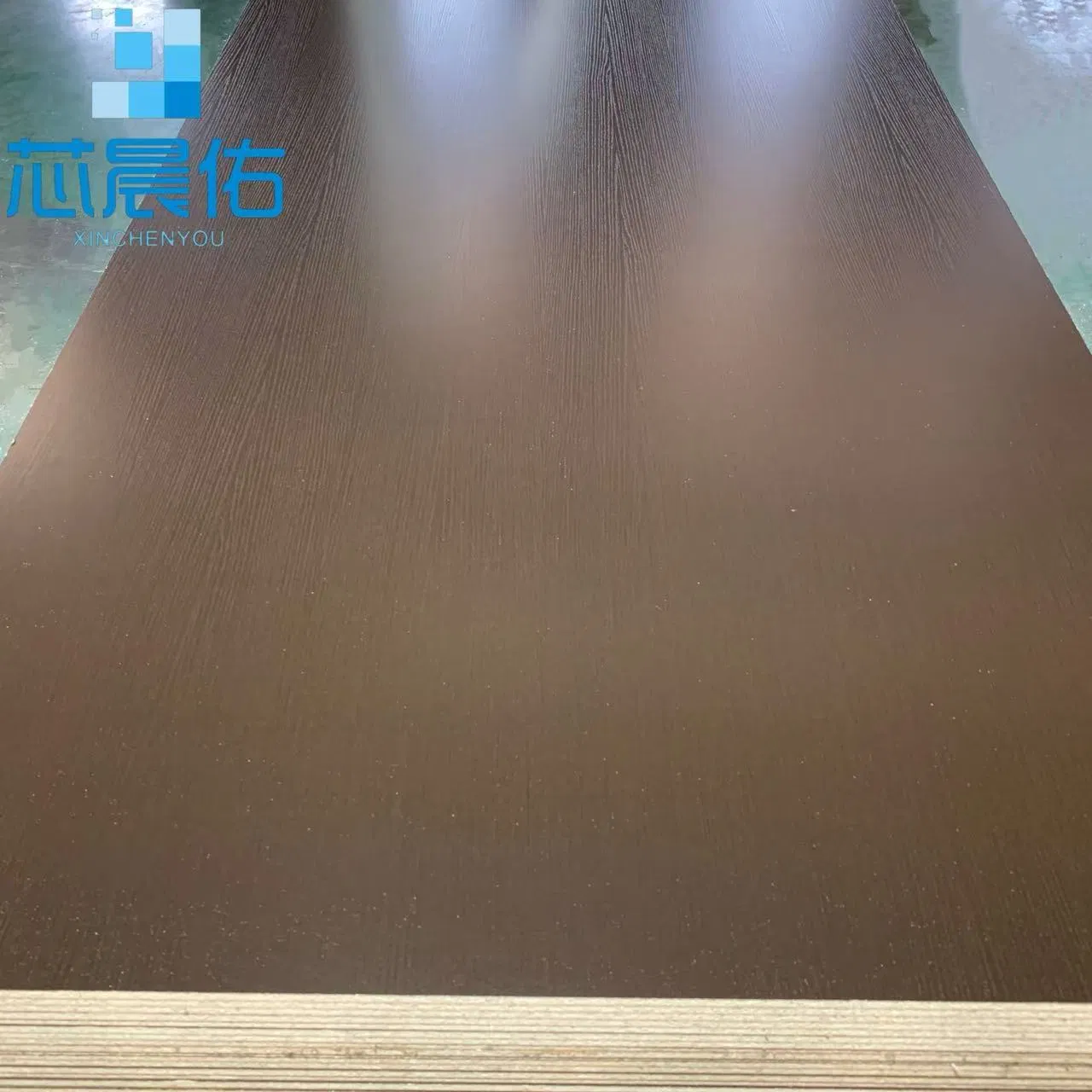 15mm Dark Grey Embossed Melamine Particle Board/Chipboard for Furniture
