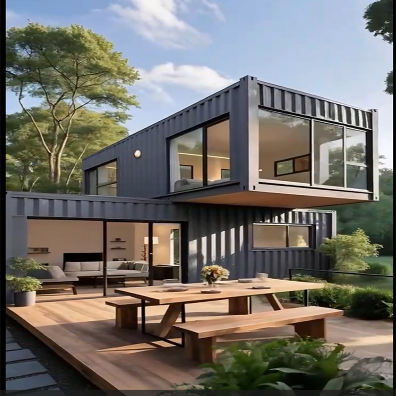 Commercial Modular Steel Structure Container Shop Quick Build Integrated Prefab House