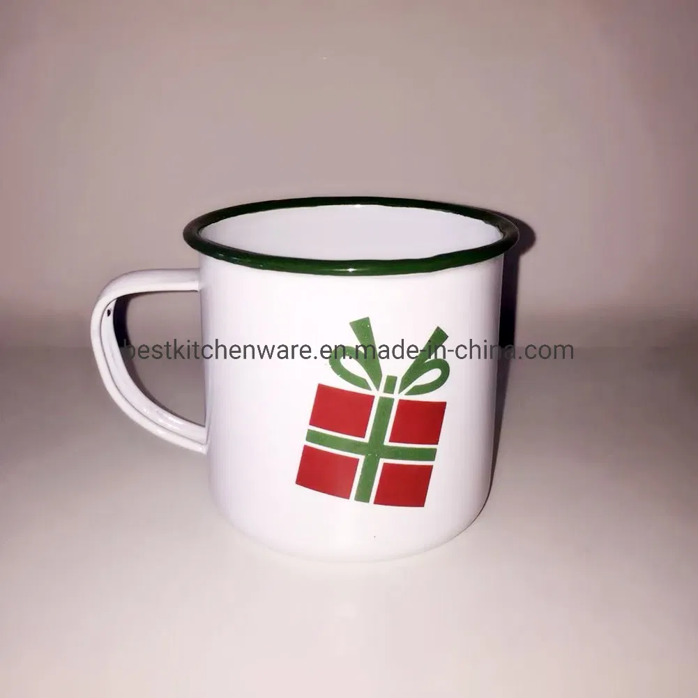 Enamel Camping Mug Enamel Mug with Christmas Design