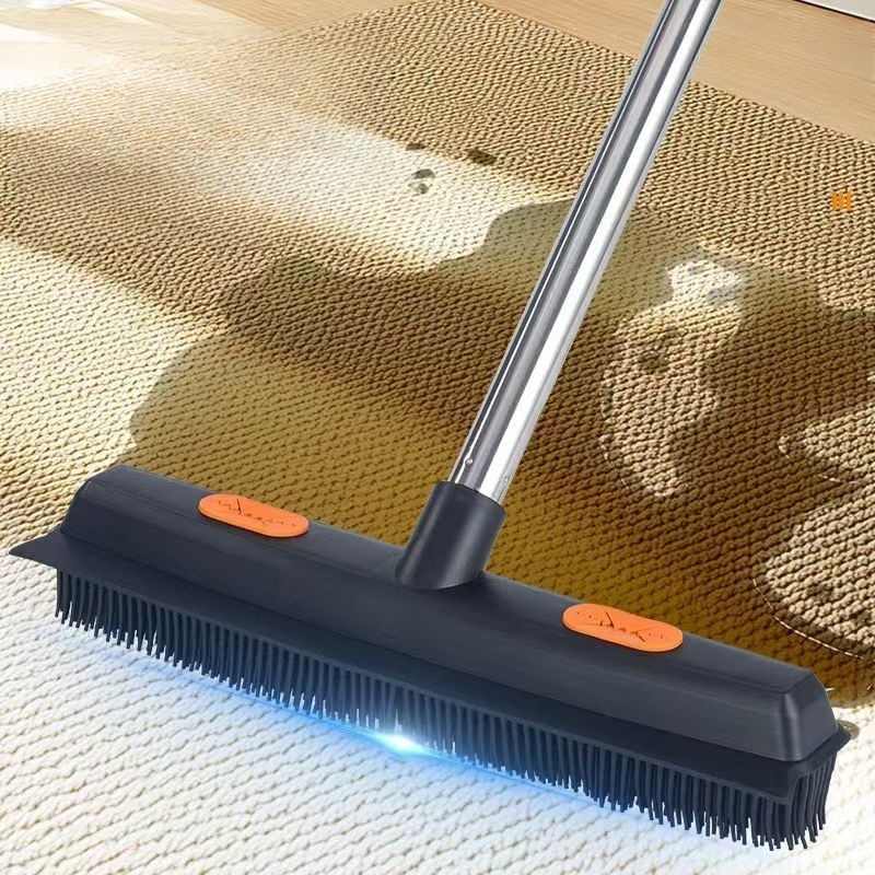 Joyclean Heavy Duty Rubber Floor Brush Carpet Pet Hair Remover Squeegee