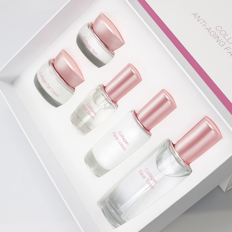 Organic Skincare Set Collagen Moisturizing Brightening Smoothing Wholesale Custom Logo Skincare Set