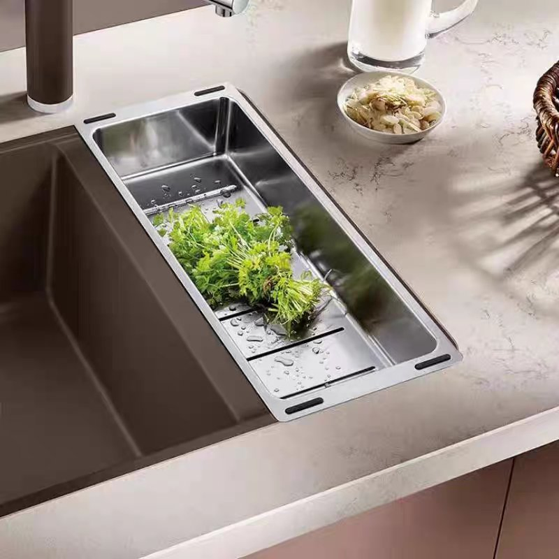 Stainless Steel Colander for Kitchen Sink Over The Sink Strainer Basket