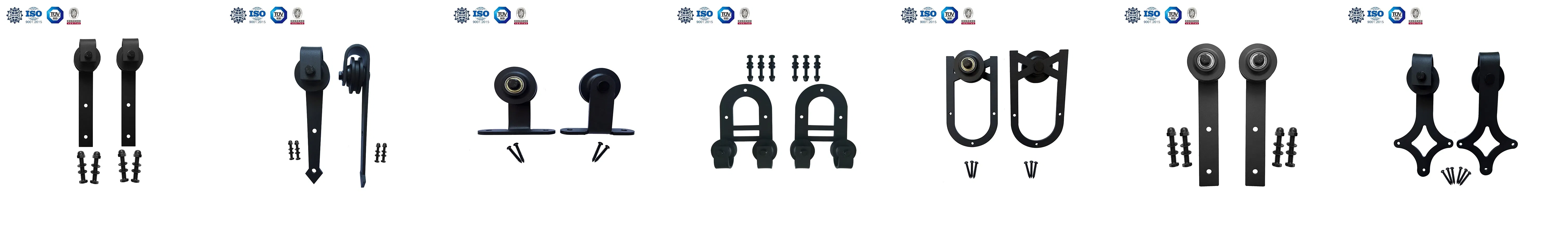 Black Powder Coating Iron Hangers Big Spoke Roller