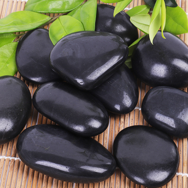 High Quality Natural Stone Landscape Pebble Black Pebbles for Outdoor