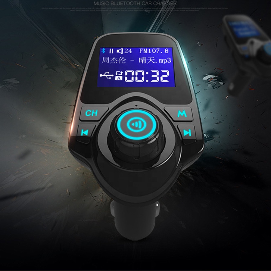 FM трансмиттер автомобильный T11 громкая связь USB зарядка