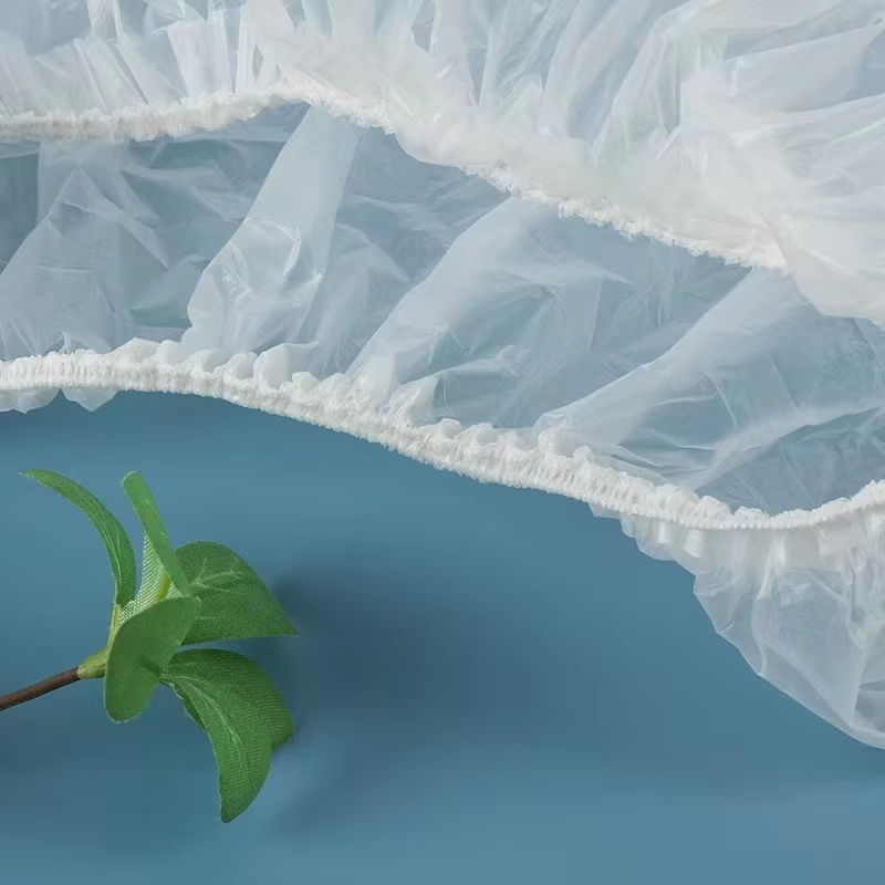 Eco Friendly Cornstarch Hotel Shower Cap Disposable Waterproof Bath Cap