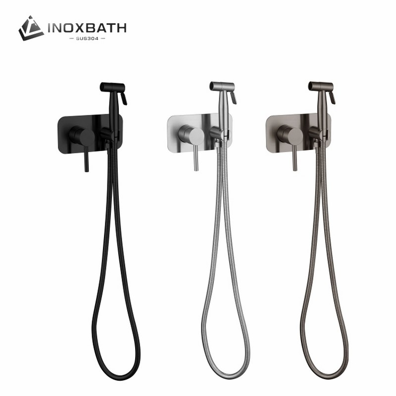 Handheld Bidet Sprayer Stainless Steel Health Faucet Bathroom Shattaf Wall Mounting