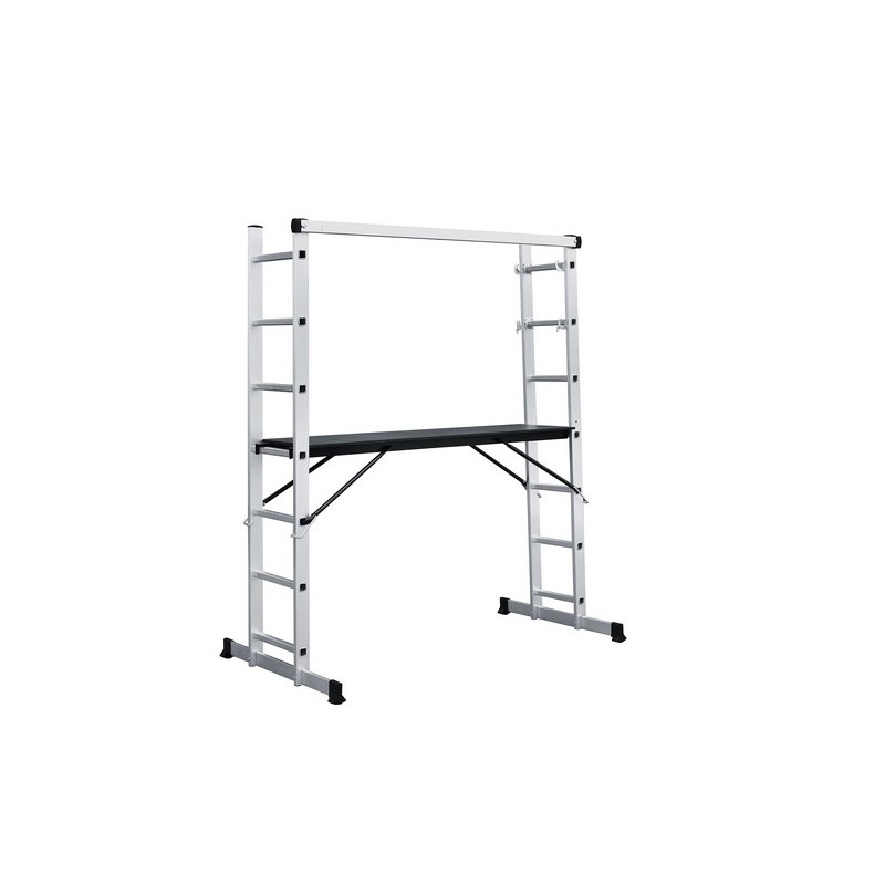 2X6/7 Step with Platform Aluminum Telescopic Ladder Scaffolding Step Ladder with Platform