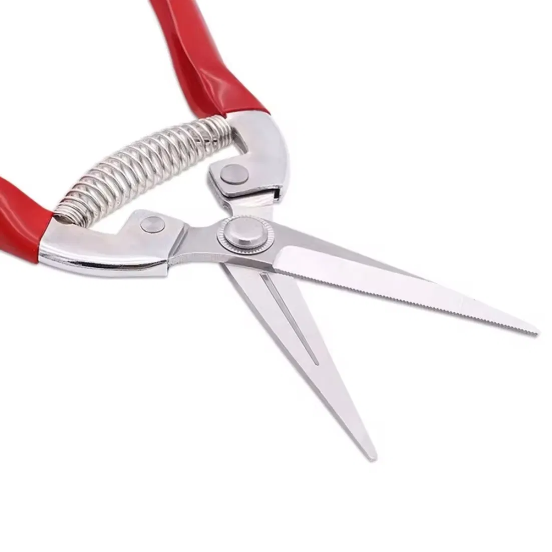 Red Rough Branch Pruning Shears Manual Fruit Tree Pruning Shears Stainless Steel Garden Scissors