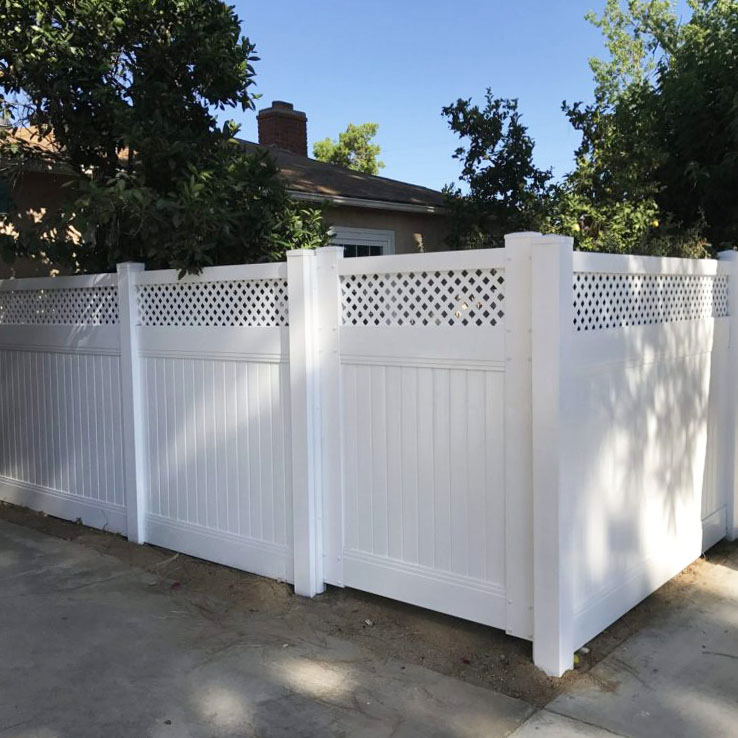 High safety PVC Semi Privacy Diamond Lattice Fence, Vinyl Privacy Diagonal Lattice Fence, Quality Plastic Lattice Fence