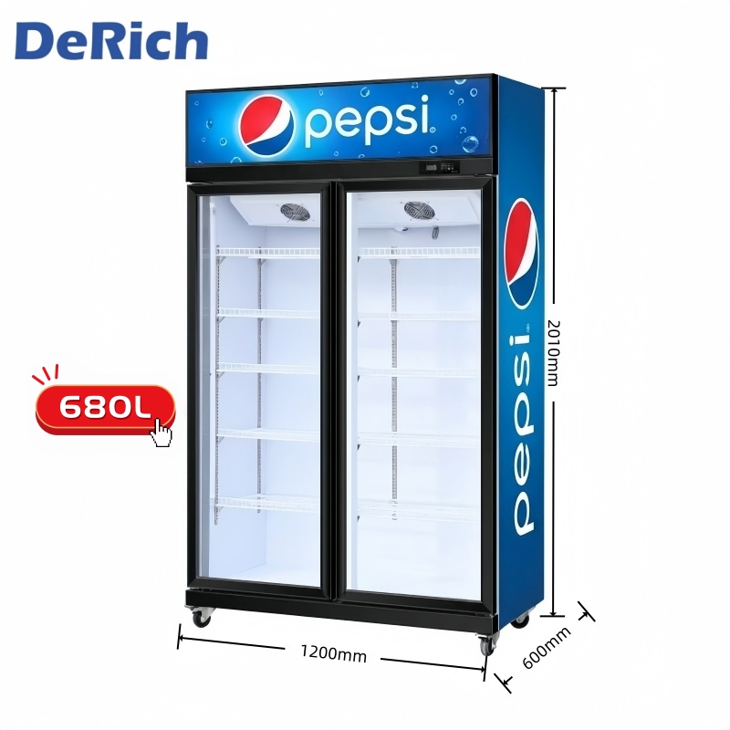 Холодильник для напитков Derich Supermarket с 2 стеклянными дверями