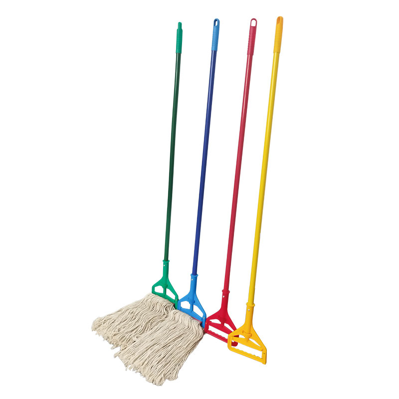 Custom Colors Easy Assemble 59" Side Gate Iron Wet Mop Pole with Plastic Clamp