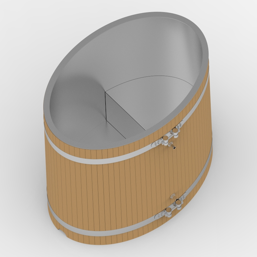 Luxurious Wooden Ice Bathtub for Relaxation and SPA Experience