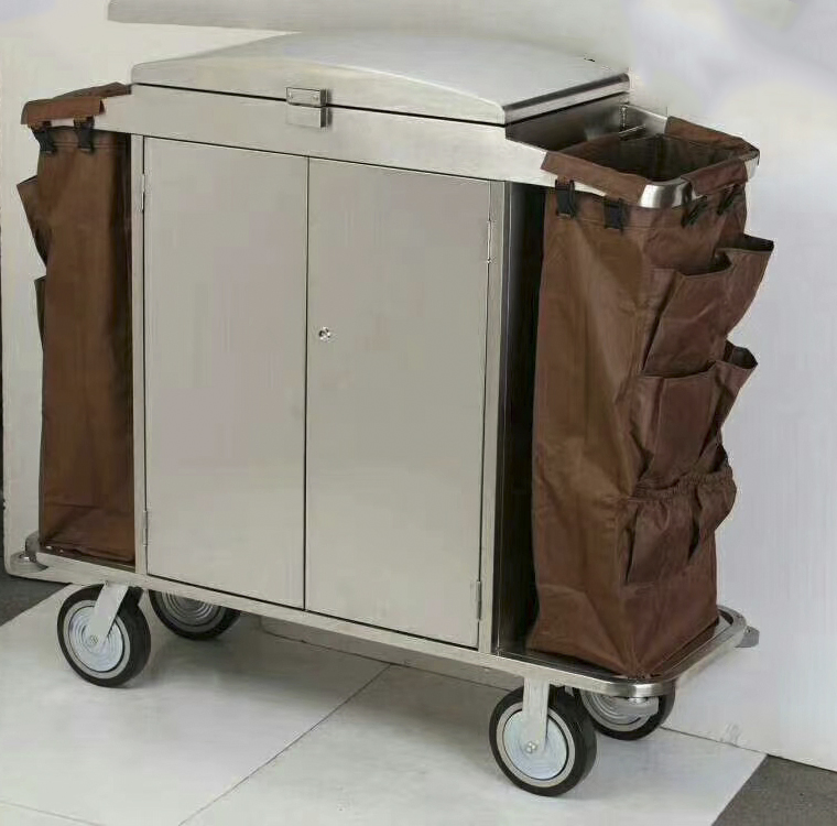 Efficient Three-Layer Guest Room Cleaning Cart for Hotels