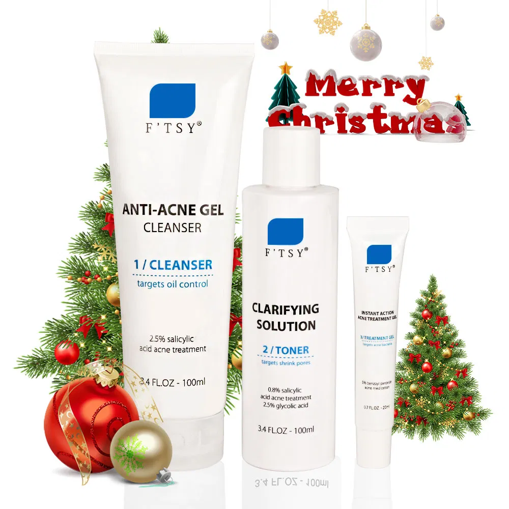 Hot Selling Skin Care Set Salicylic Acid Acne Pores Minimizing Blemishes Acne Prone Skincare Essentials Set Kits