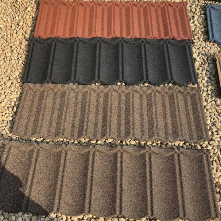 Industrial Design Colored Stone Coated Metal Tiles Lightweight Aluminum Roofing Materials House Villa Exterior Metal Roofing