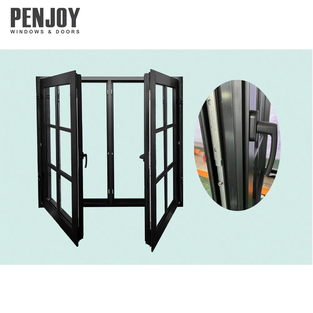 Penjoy North American Popular Space Saving Aluminum Outward Casement Window