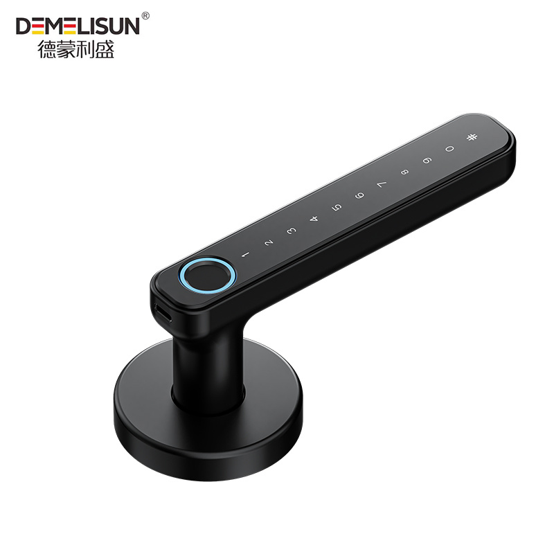 Apartment Smart Lock Door Handle Password Unlock Electronic Code Lockfingerprint Door Lock