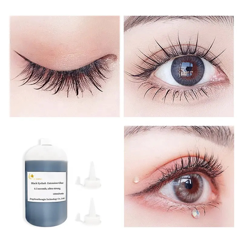 0.5s Black Eyelash Glue 1kg Individual Eyelash Glue Lash Extension Adhesive Black Glue