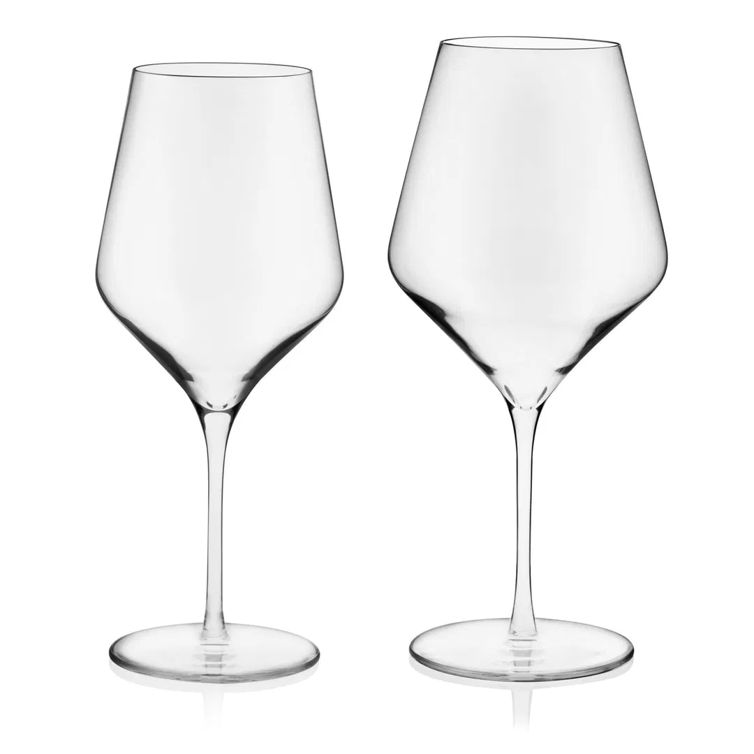 16 Oz Cup Bar Restaurnat Drinking Glasses Angular Bowl White Wine Glass