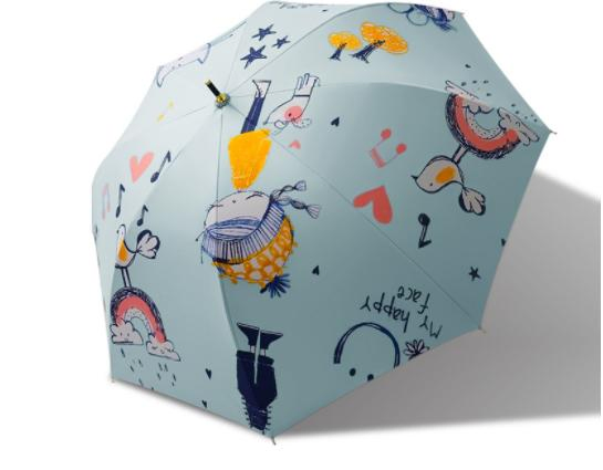 New Straight Stick Vinyl Umbrella