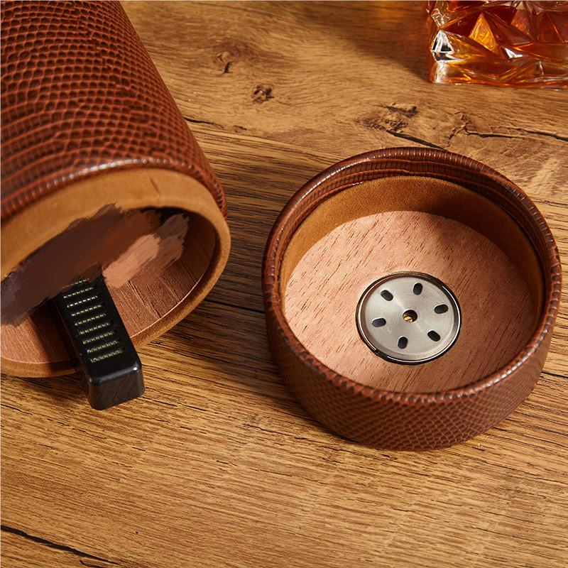 Ea453 Wholesale Custom Portable Hold 9 Cigar Case with Hygrometer for Men Travel Mini Humidor Wood Cigars Accessories Tube Cases