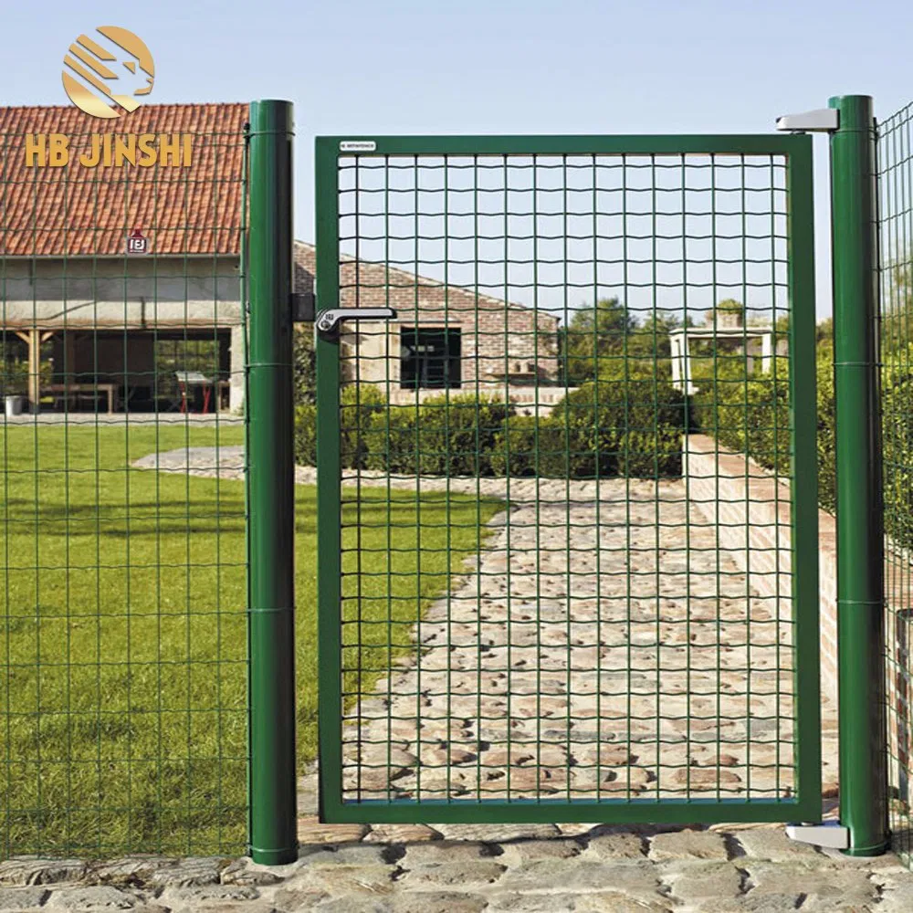 100X150cm Home Yard Metal Fence Gate Green Euro Garden Gate with Safety Lock