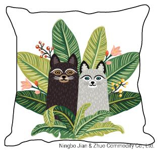 Custom Digital Printed Cute Animals Home Textile Cushion Pillow