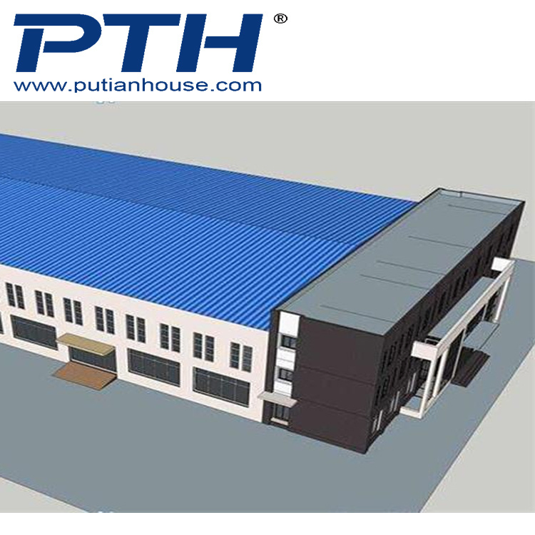 Luxury Prefabricated House of Steel Structure Apartment/Office/Factory with Fiber Cement Wall Cladding