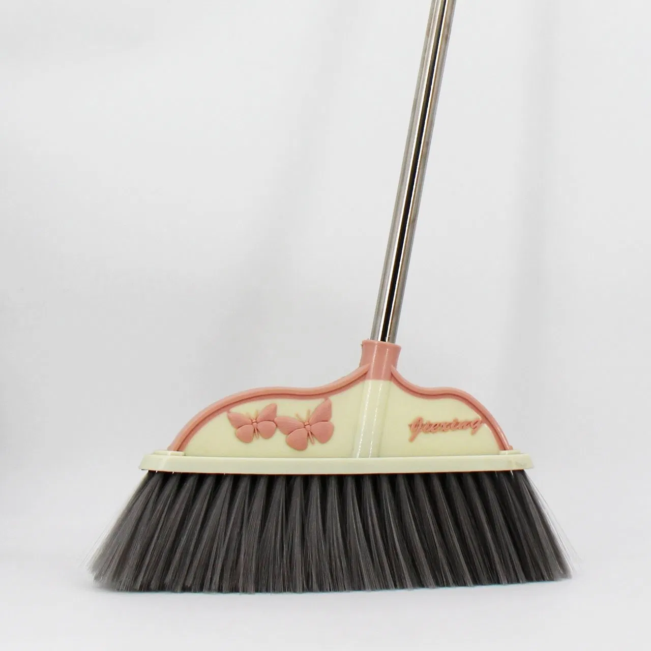Wholesale Household Stainless Steel Handle Long-Handled Broom Soft-Bristle Broom Premium Broom Durable Household & Office Cleaning Broom