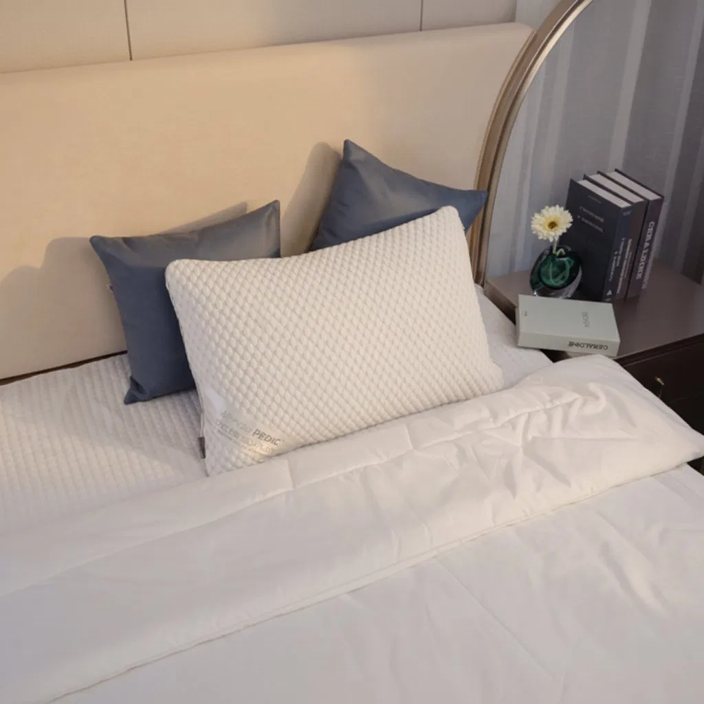 Cubic Memory Foam Pillow, Adjustable Gel Infused Shredded Foam Pillow for Pain Relife, Queen Size