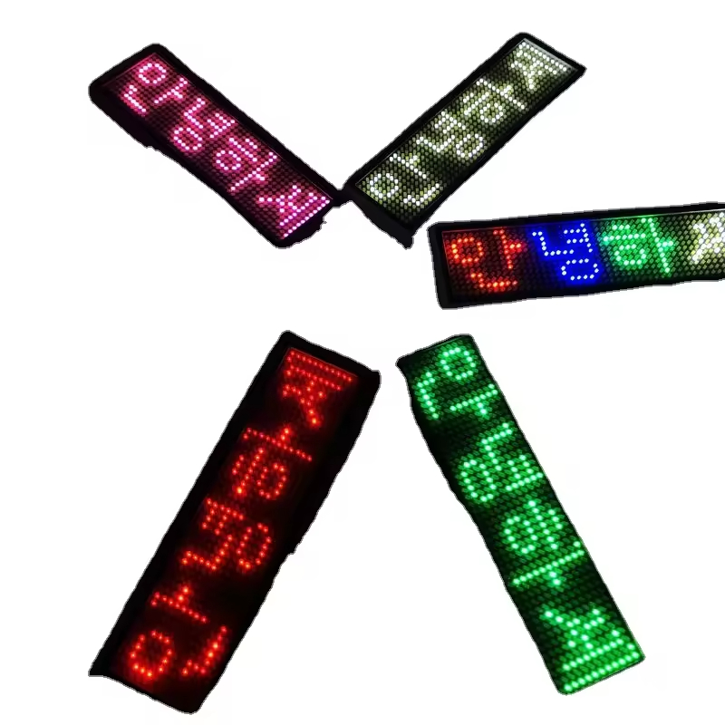 Cheap Price Customizable Logo Colorful Christmas Reflectable LED Badge
