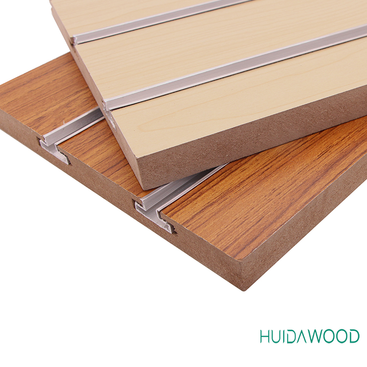 Customized Board Faced Slatwall Coloured Slotted Melamine MDF