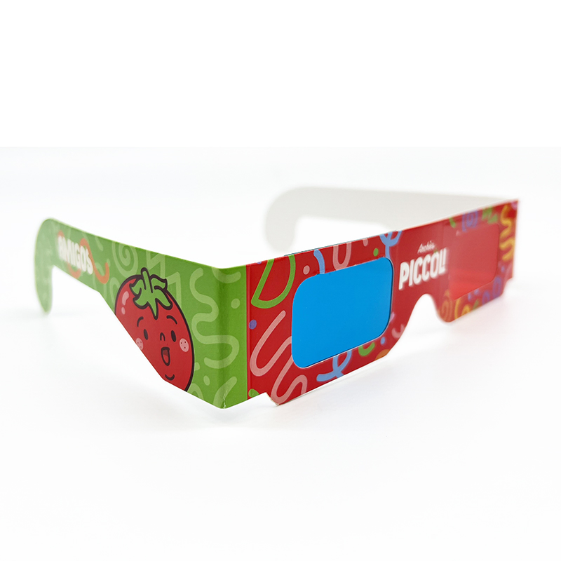 Hot Sale Promotional Custom Paper 3D Glasses Paper Frame Universal Red Blue 3D Paper Glasses for 3D Movie